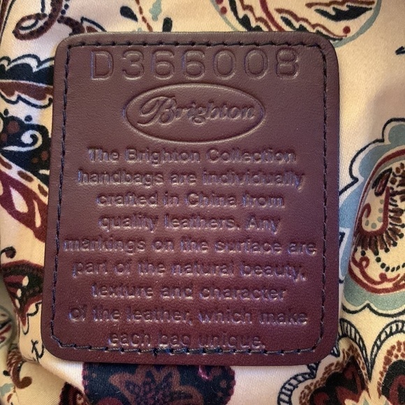 BRIGHTON Alligator Embossed Leather Handbag - Whiskey - Picture 17 of 17